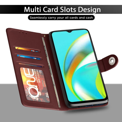 Pikkme brown Button mobile flip cover for Realme C12/Narzo 20/Narzo 30A/C25 – photo 5