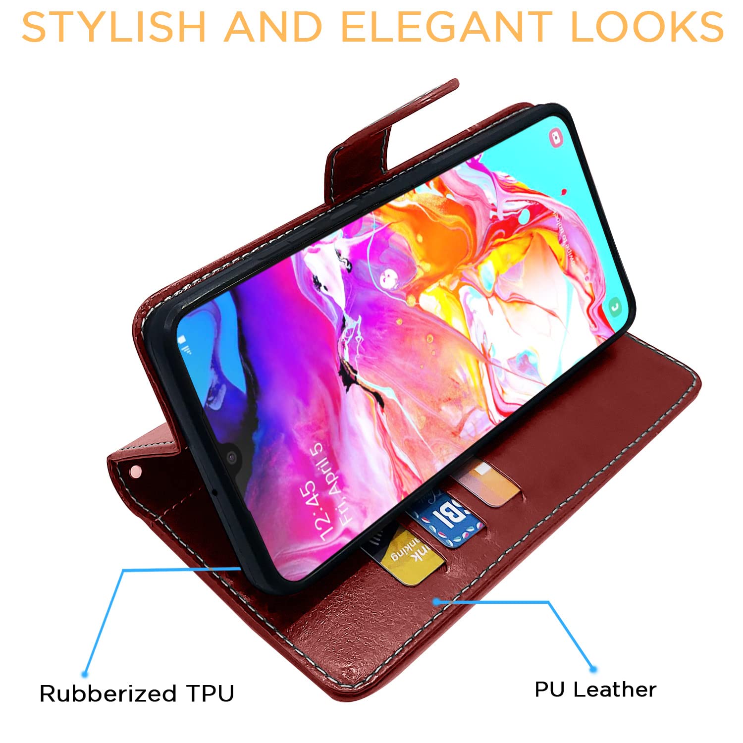 Pikkme brown & coffee Magnetic flip cover for Samsung A70/A70s 5G – photo 5