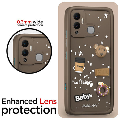 Pikkme Infinix Hot 12 Play/3D Silicone brown back cover – photo 5