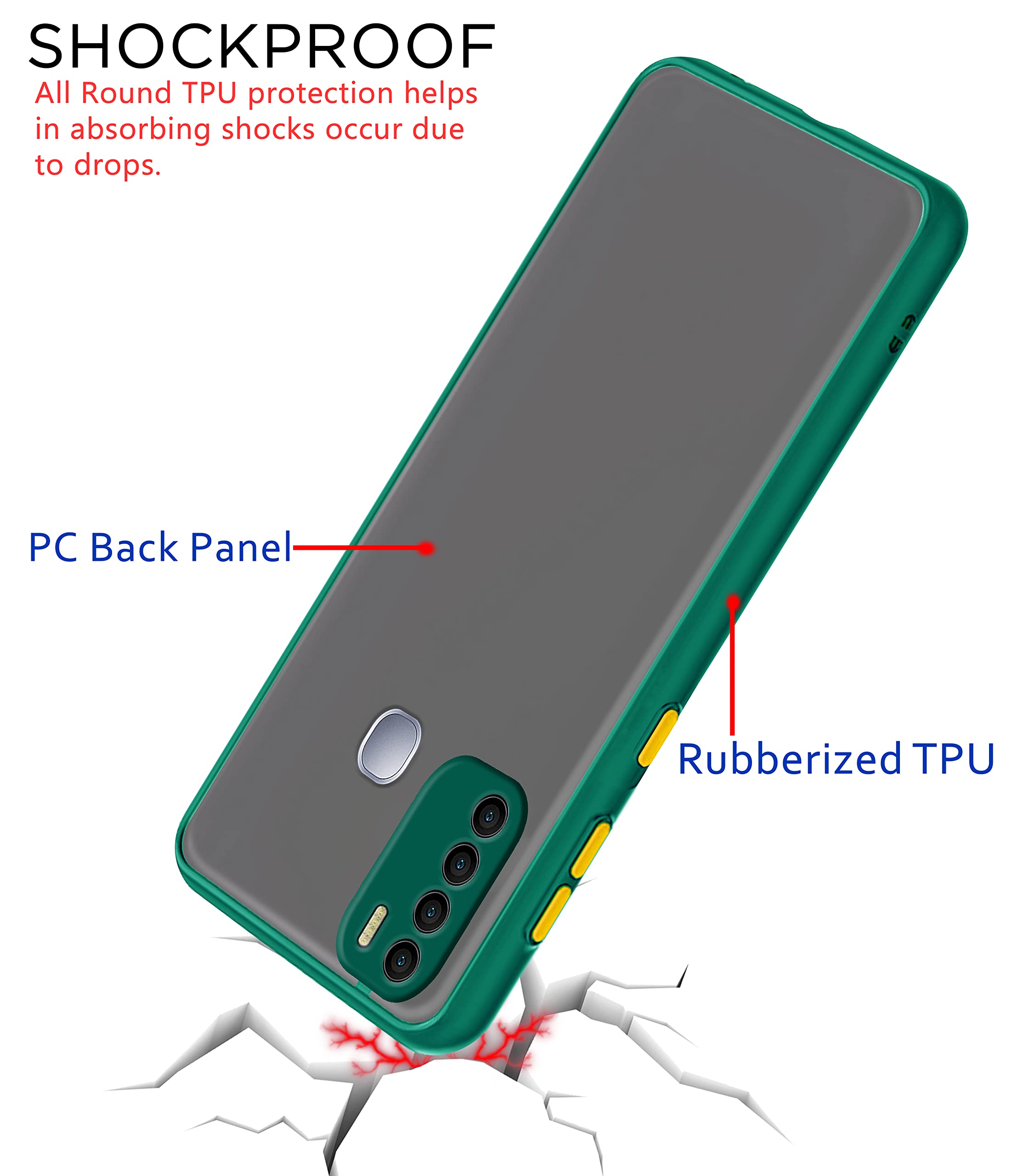 Pikkme Infinix Hot 9/Hot 9 Pro Hybrid green mobile cover – photo 4