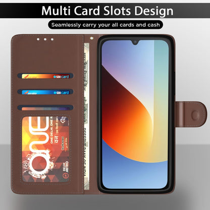 Pikkme tan Wallet wallet flip cover for Redmi A7 Pro/Poco C85x 5G – photo 5