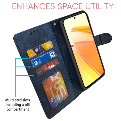 Navy & light blue Magnetic wallet flip cover for Realme Narzo N55/C55 – Pikkme – photo 4