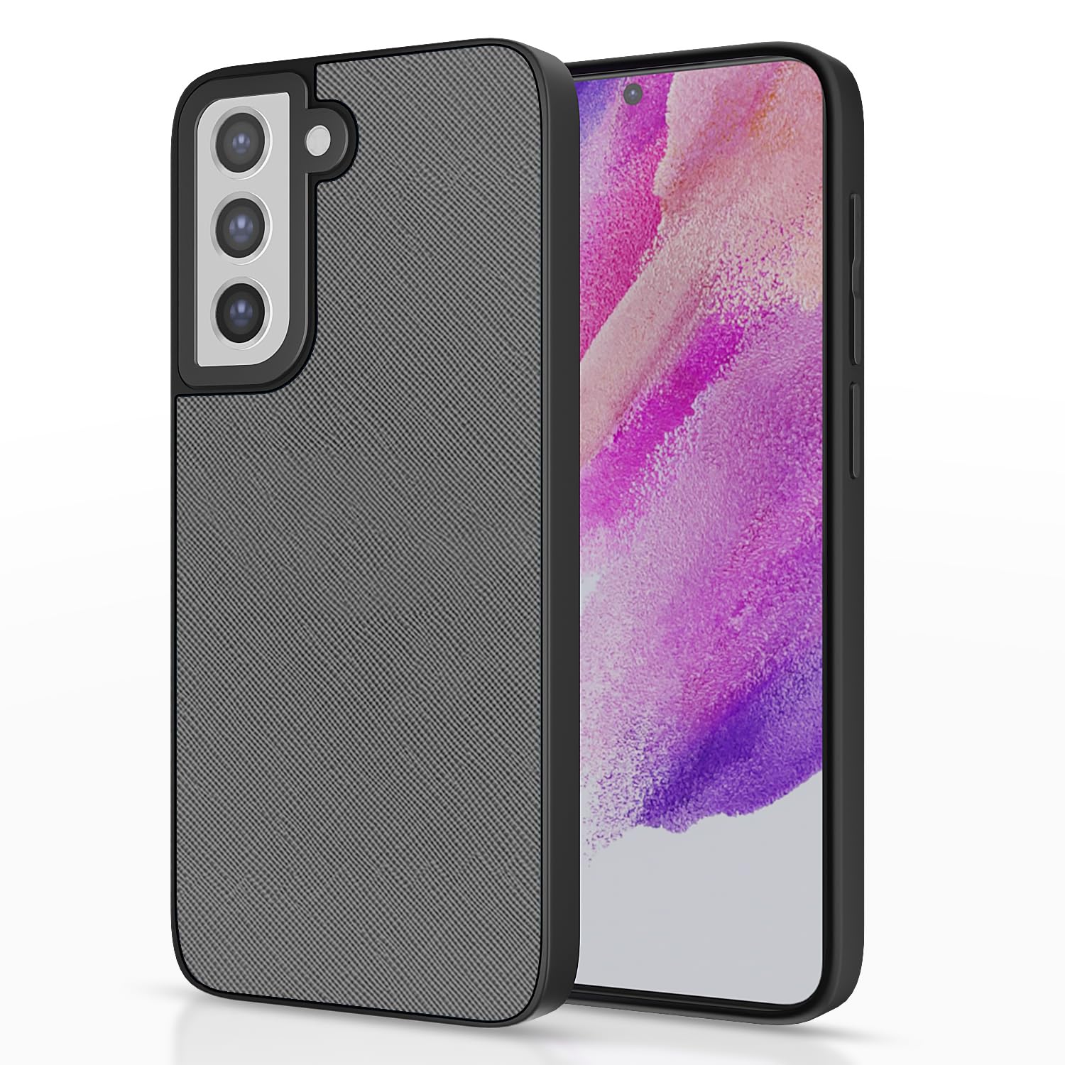 Samsung S21 FE 5G Leatherback phone cover in grey by Pikkme