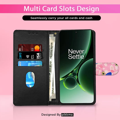 OnePlus Nord 3 5G wallet flip cover in pink flower by Pikkme – photo 3