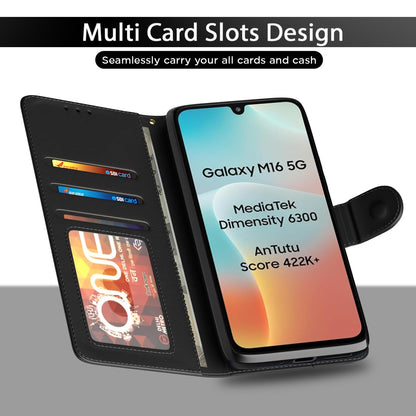 Pikkme black Wallet wallet flip cover for Samsung M16 5G – photo 5