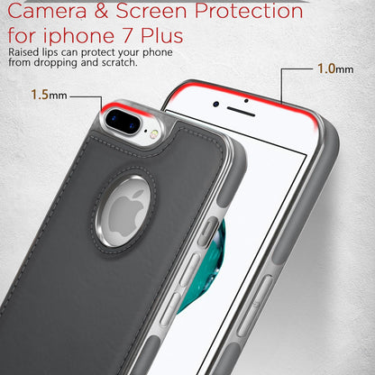 iPhone 7 Plus/8 Plus Leatherback back cover in chrome grey by Pikkme – photo 4