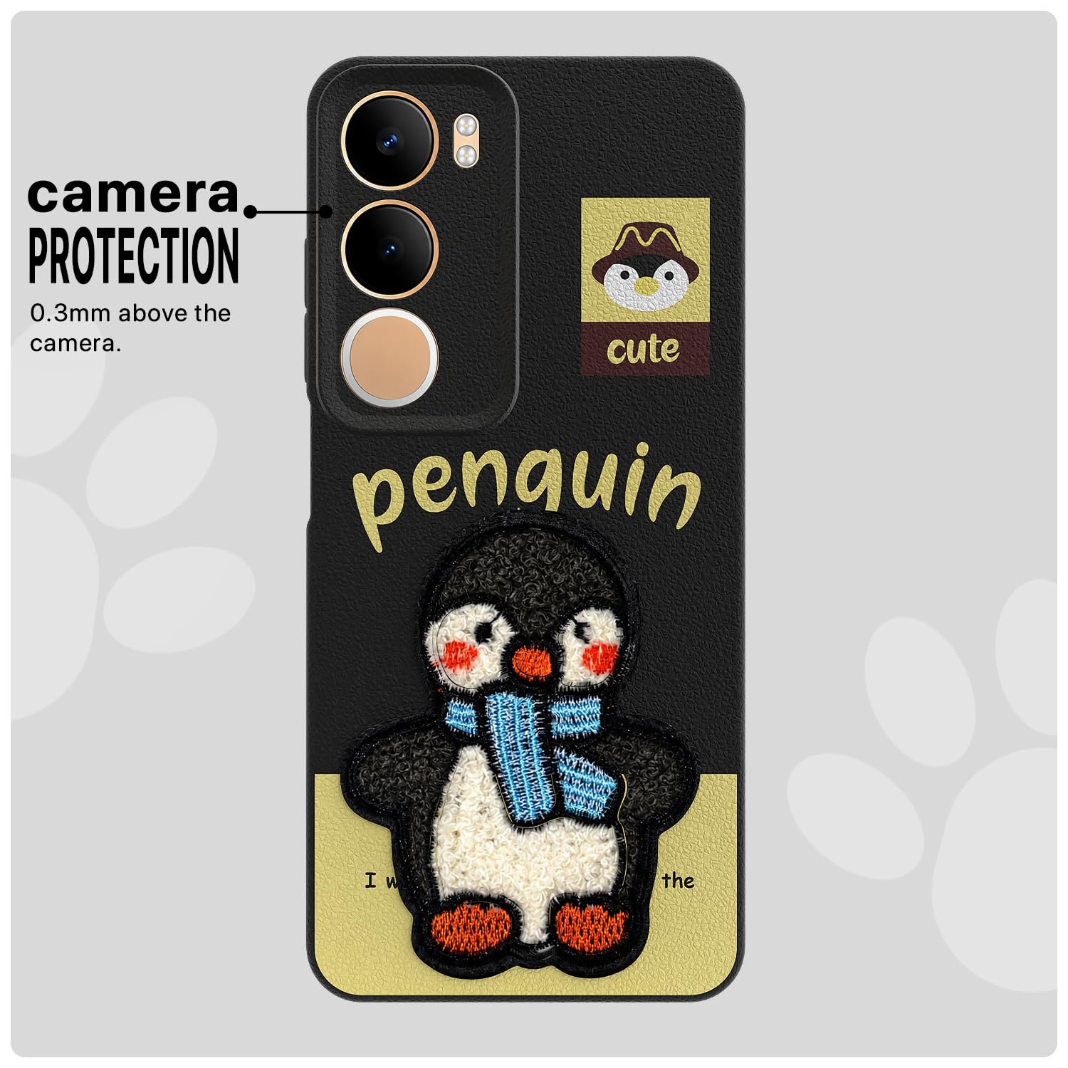 Pikkme black Plush Patch back cover for Vivo Y19s/Y29 5G – photo 6