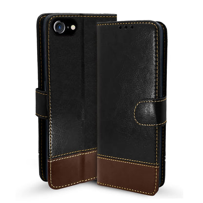 iPhone 7/8 mobile flip cover in black & brown by Pikkme