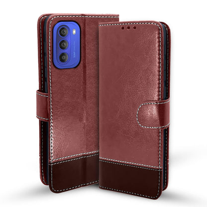 Brown & coffee wallet flip cover for Moto G51 5G – Pikkme