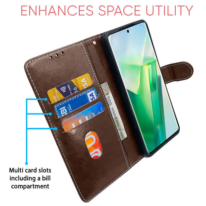 Pikkme brown & coffee Magnetic flip cover for Vivo T2 Pro 5G – photo 4