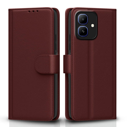 Pikkme brown mobile flip cover for Infinix Smart 20