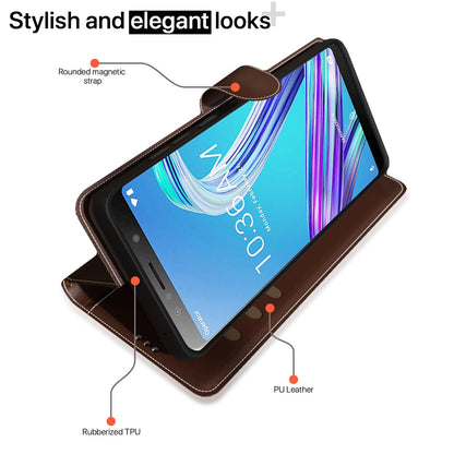 Brown & coffee Magnetic flip cover for Asus – Pikkme – photo 3