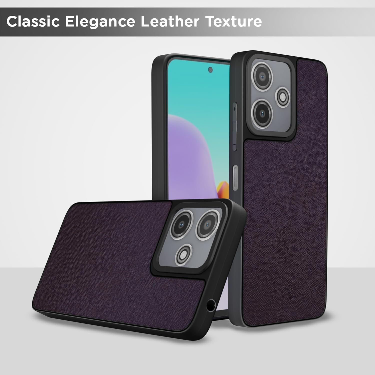 Redmi 12 5G/4G/Poco M6 Pro 5G Leatherback back cover in cherry by Pikkme – photo 6
