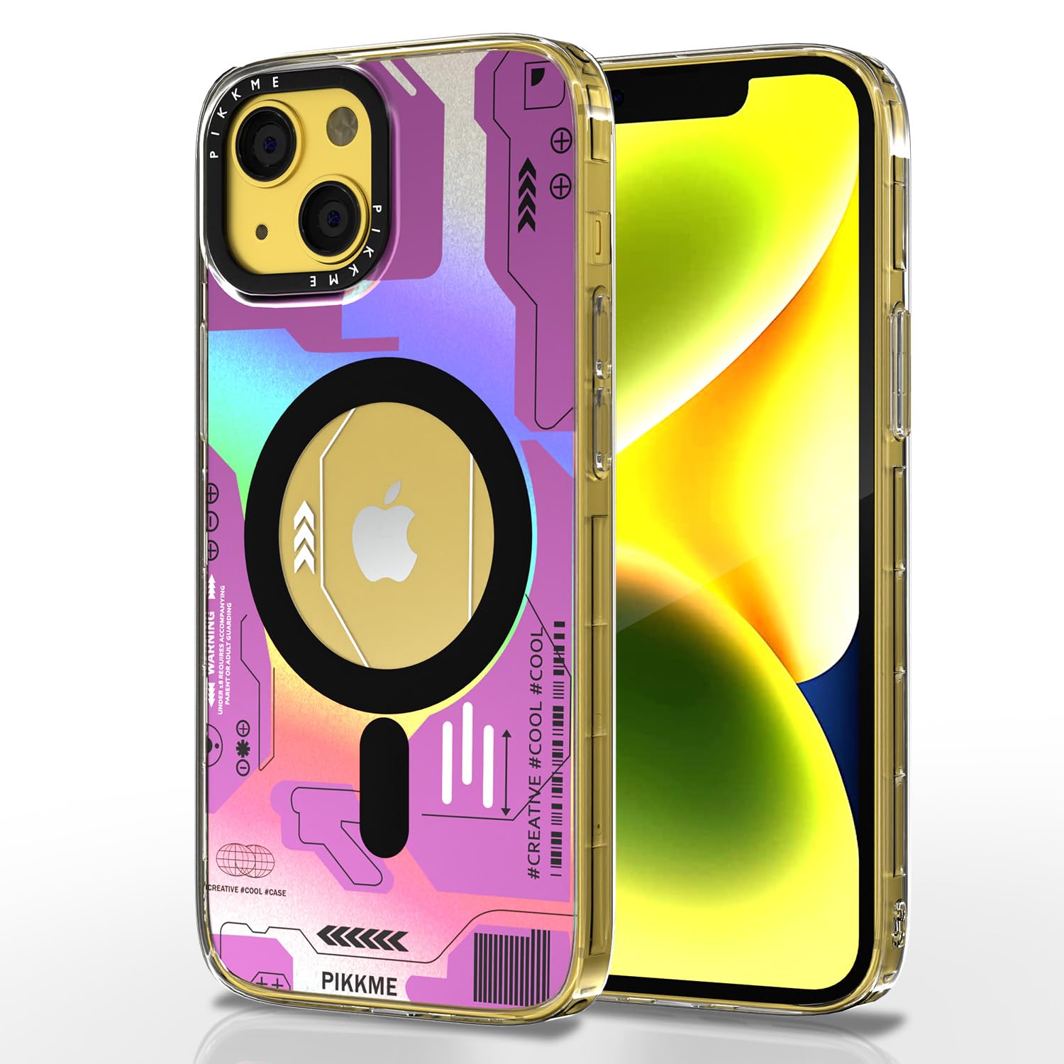 Pikkme iPhone 14 Printmagsafe Back Cover (Pink)