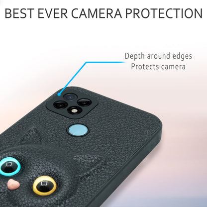 Redmi 10A/9/9C Cat phone cover in black by Pikkme – photo 4