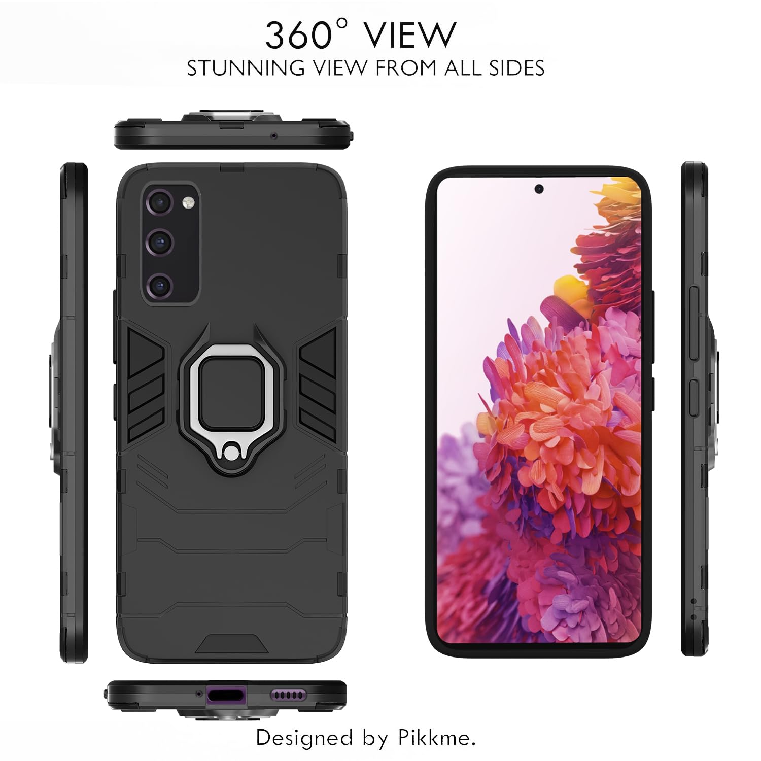 Pikkme Samsung Galaxy S20 Fe 5G D5 Tough Armor Back Cover | Black