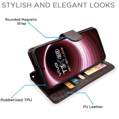 Coffee Wallet flip cover for Vivo T3x/Y200i 5G – Pikkme – photo 3