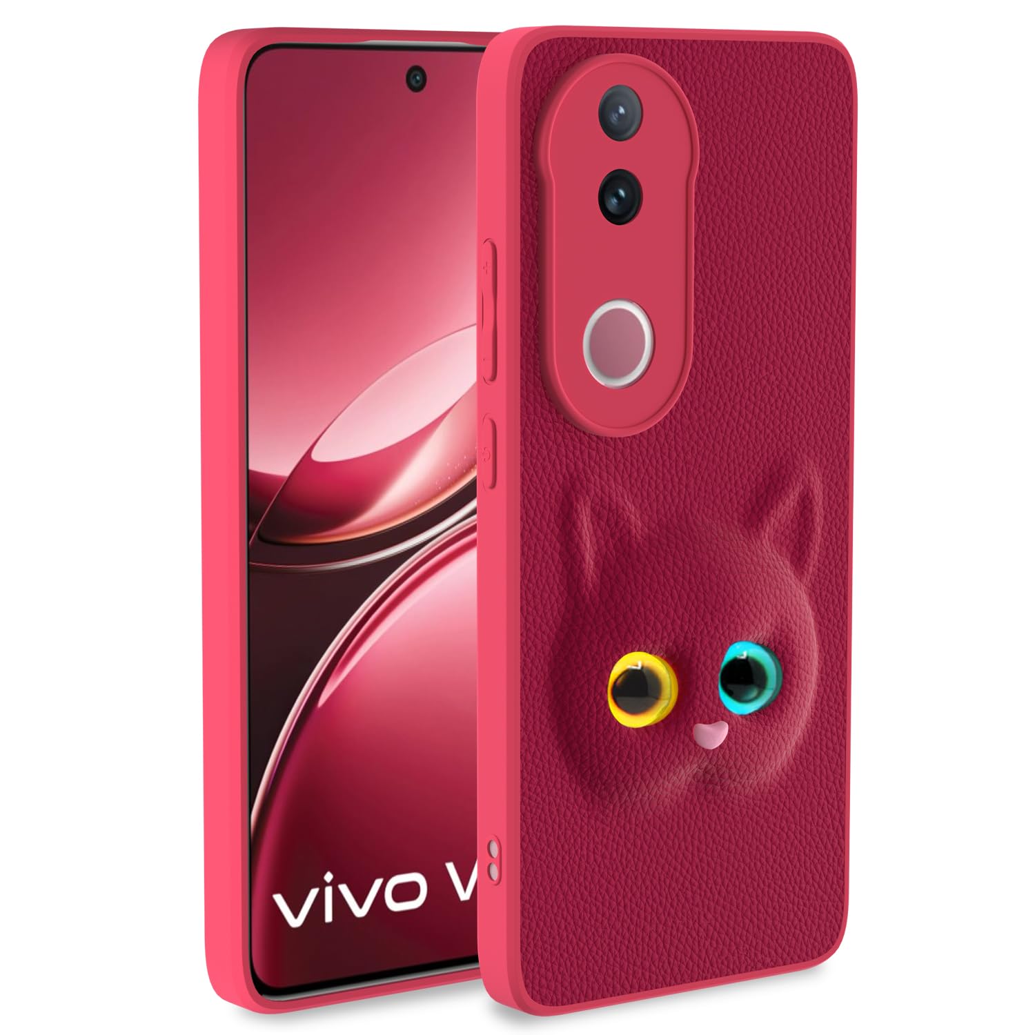 Pikkme Vivo V50 5G / V50e 5G Kitty Back Cover (Pink)