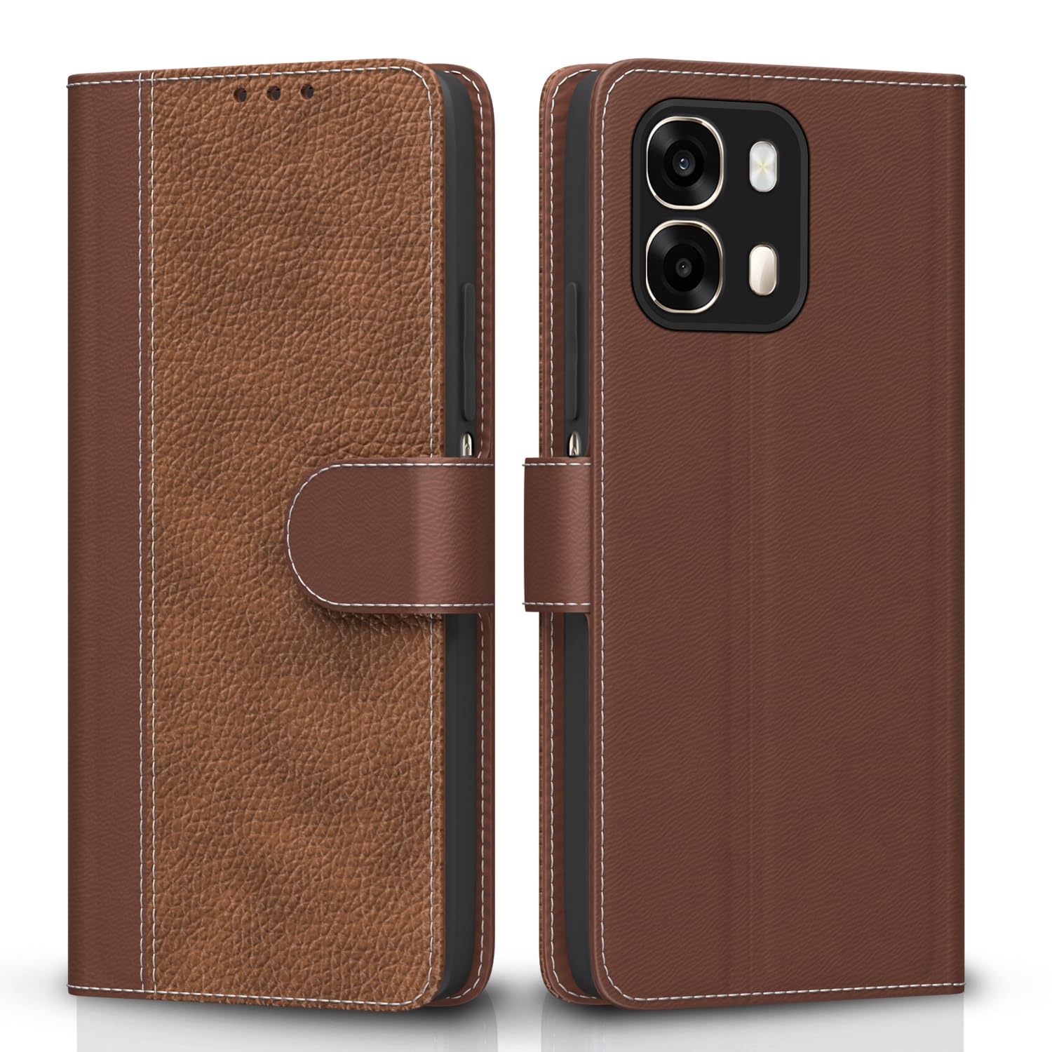 Oppo A6 Pro 5G Wallet flip case in tan by Pikkme