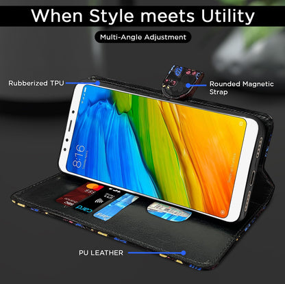 Black flower mobile flip cover for Redmi Note 5 – Pikkme – photo 6