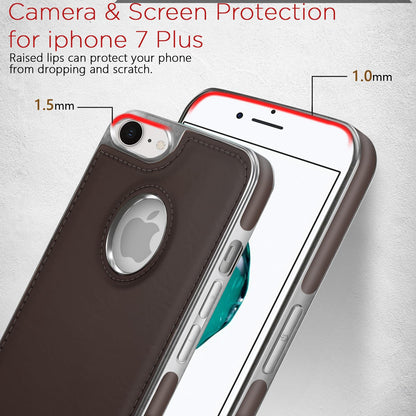 iPhone 7/8 Leatherback mobile back cover in chrome coffee by Pikkme – photo 4
