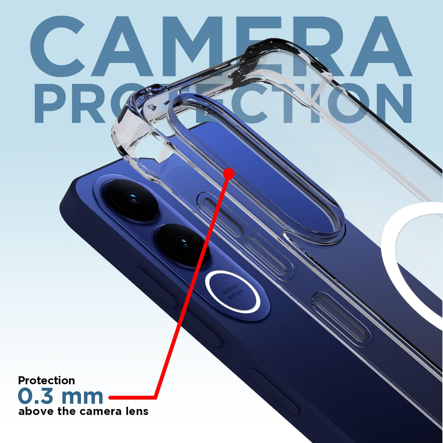 Vivo V70 FE 5G MagSafe mobile cover in transparent mag-safe by Pikkme – photo 5