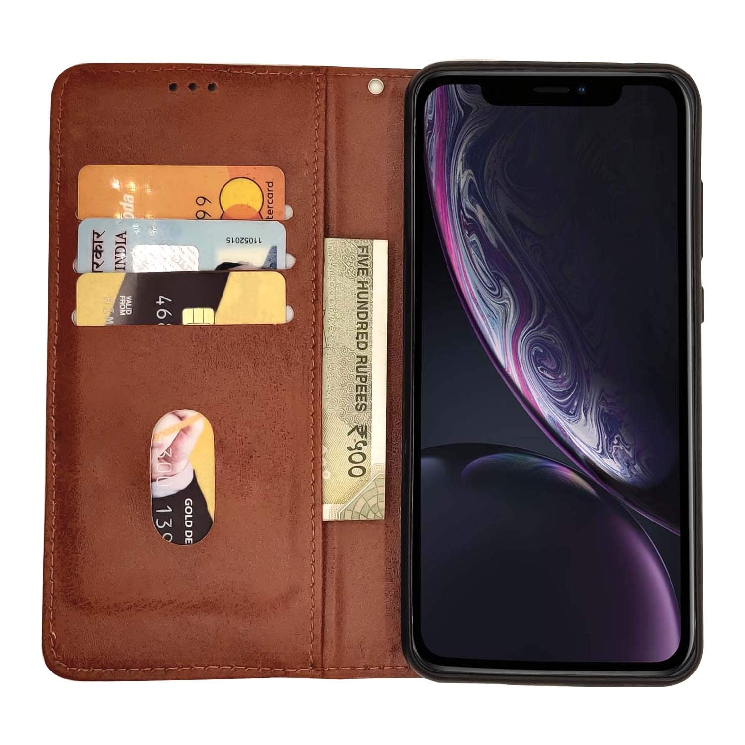 Pikkme brown Wallet flip case for iPhone XR – photo 3