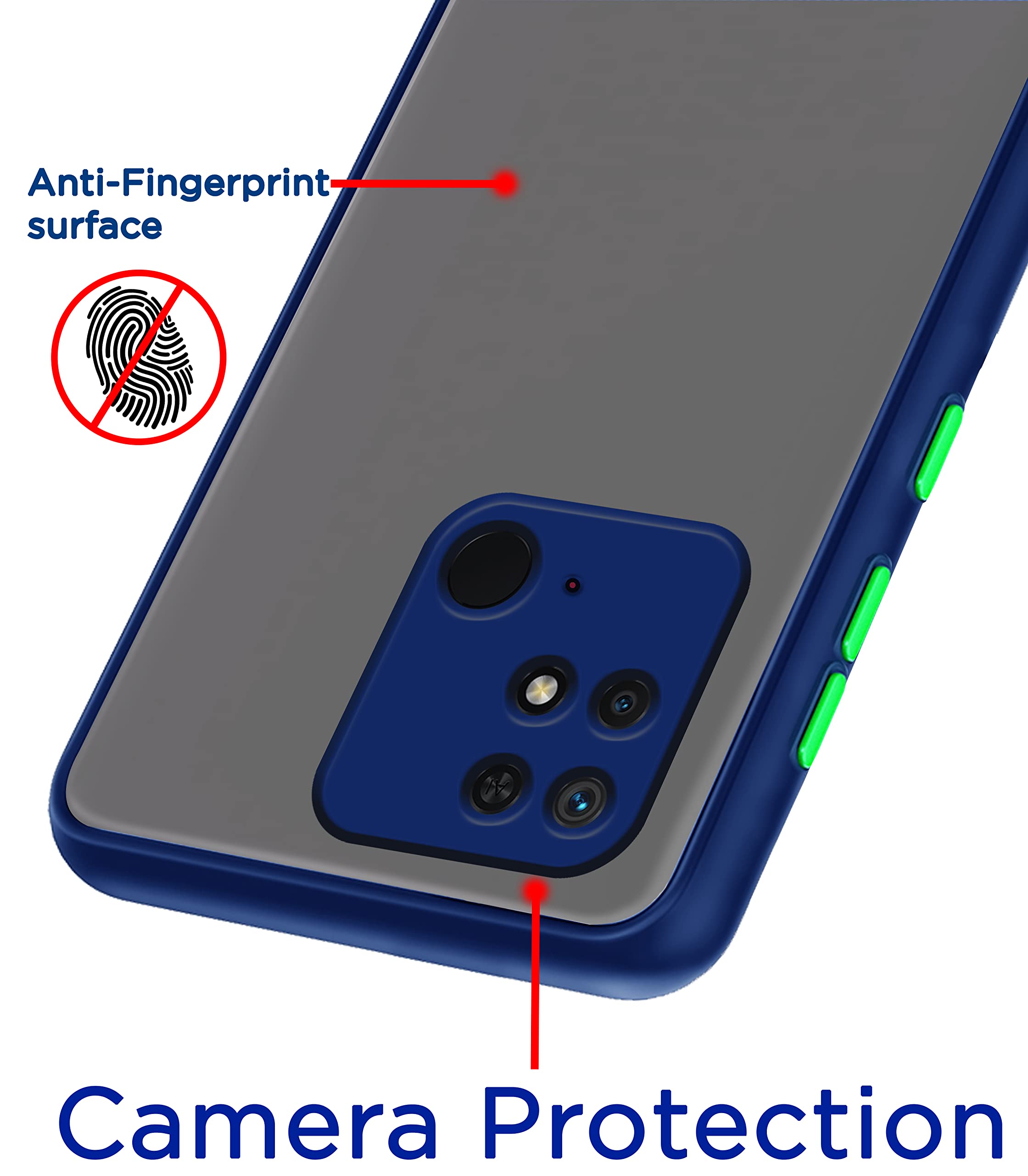 Redmi 10/10 Power mobile back cover in blue by Pikkme – photo 2