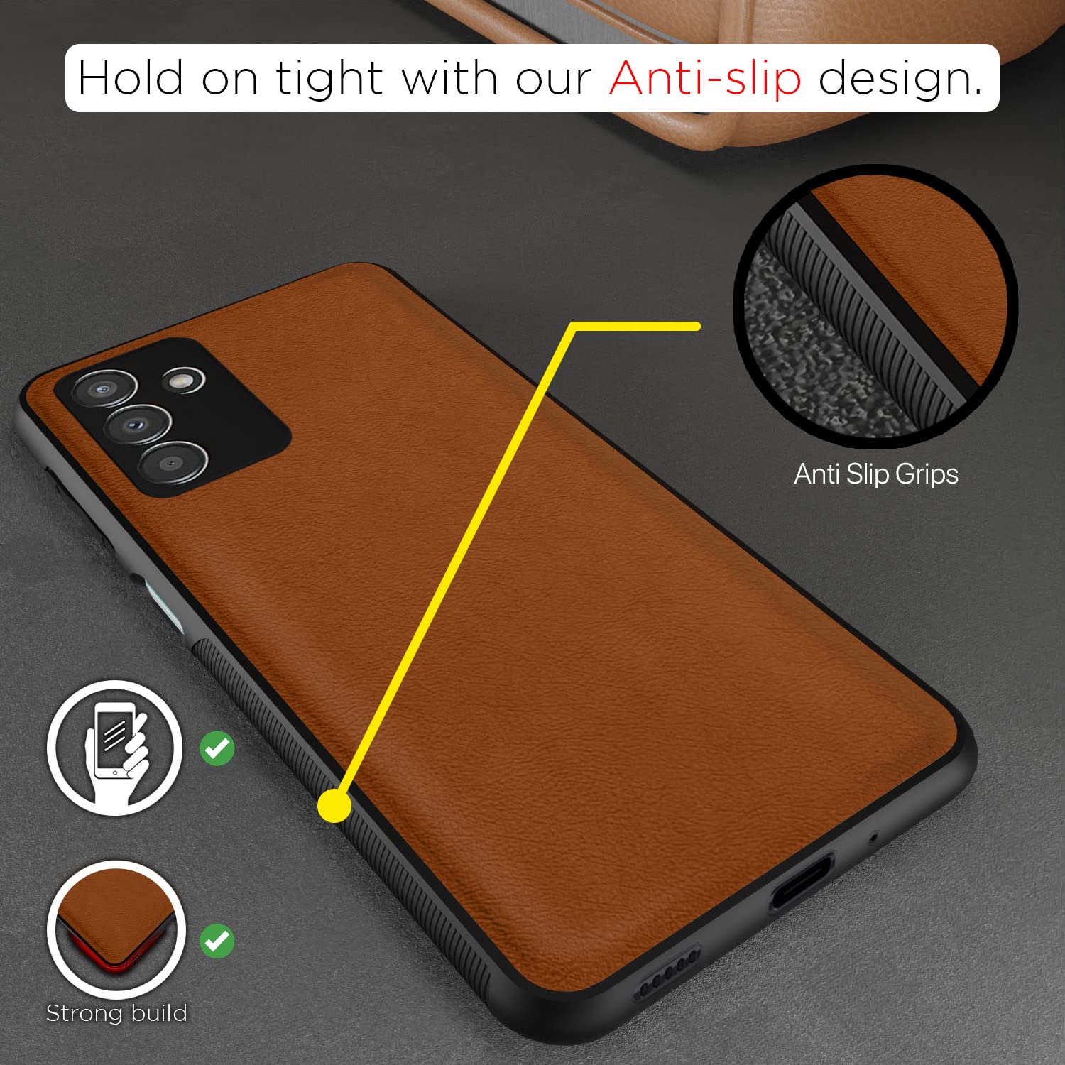 Samsung M13 4G mobile back cover in camel by Pikkme – photo 2