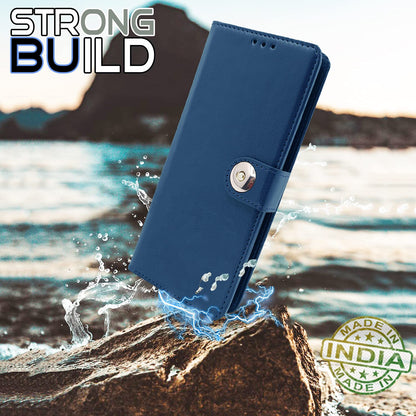Pikkme Samsung Galaxy M30s / M21 / M21 2021 Button Flip Cover (Blue)