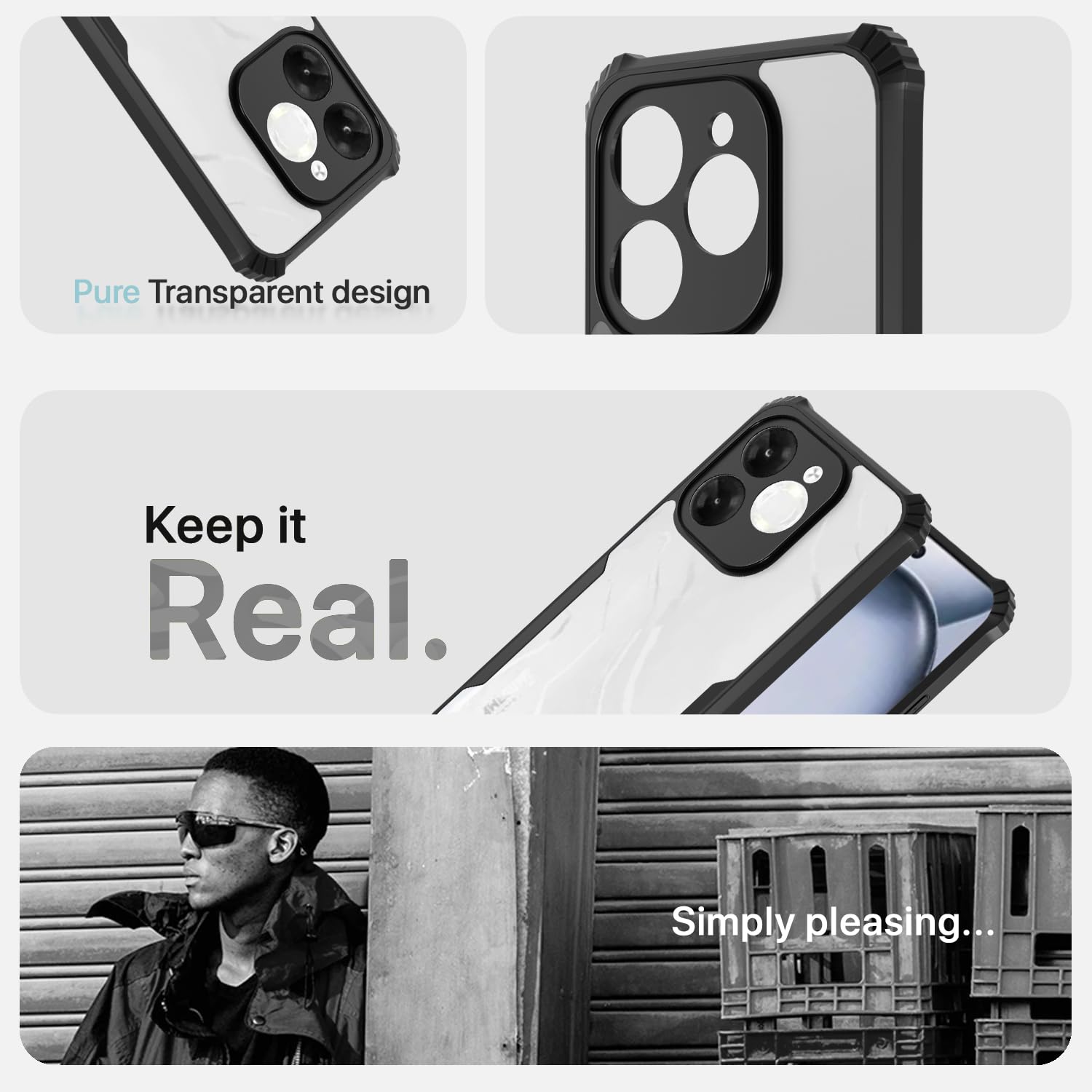 Pikkme Itel A80 Clear black mobile back cover – photo 4