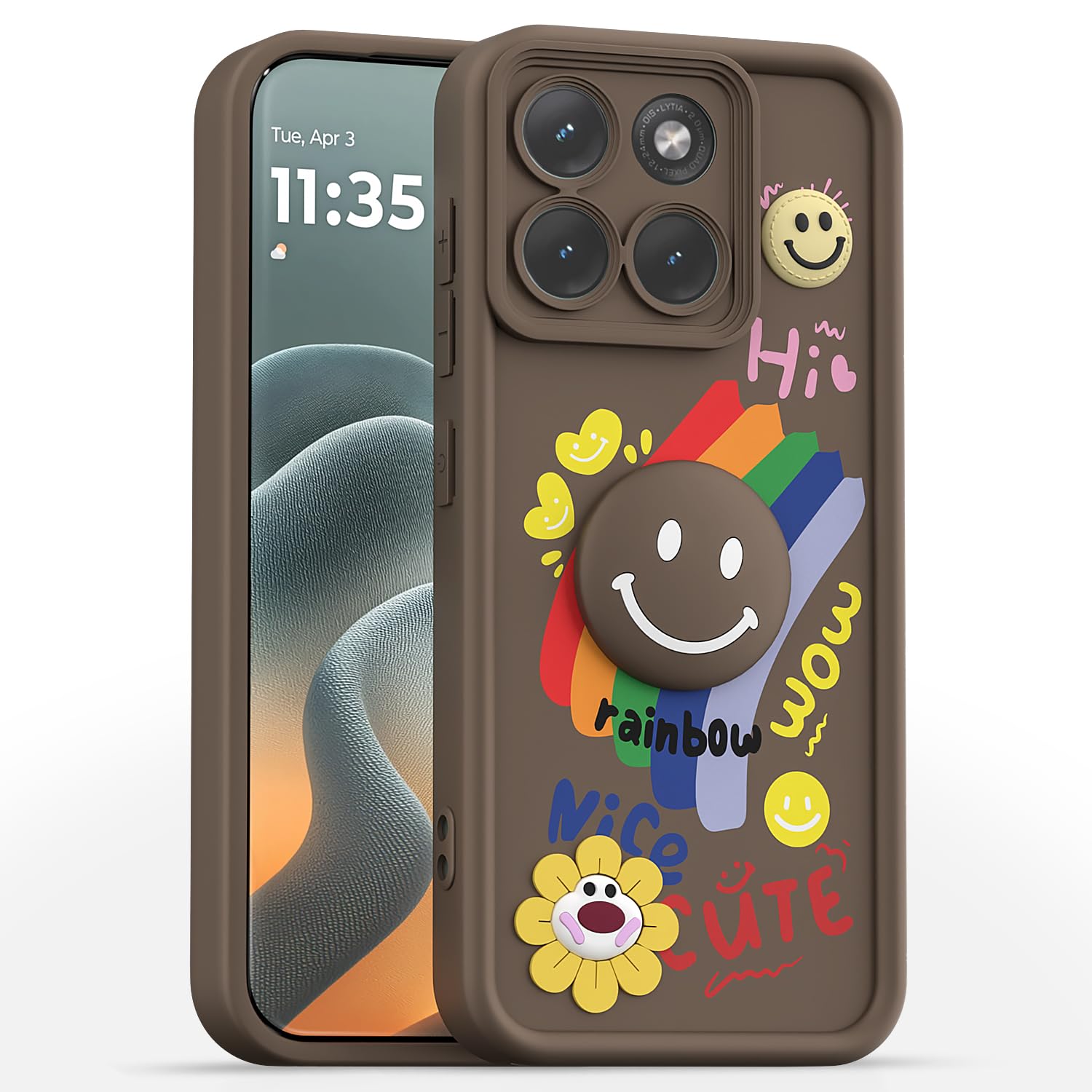 Brown mobile cover for Moto Edge 70 Fusion 5G – Pikkme