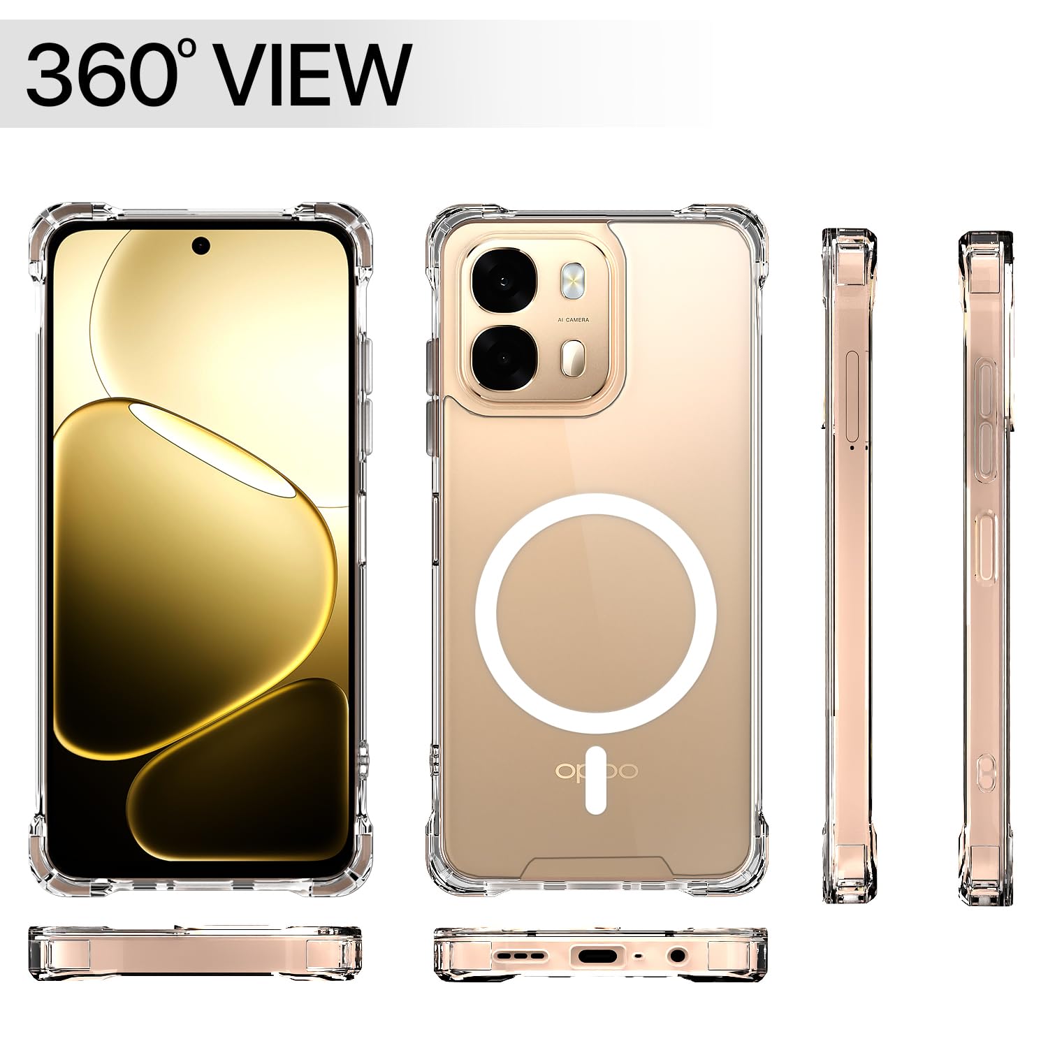 Pikkme transparent mag-safe MagSafe mobile cover for Oppo A6 Pro 5G – photo 7
