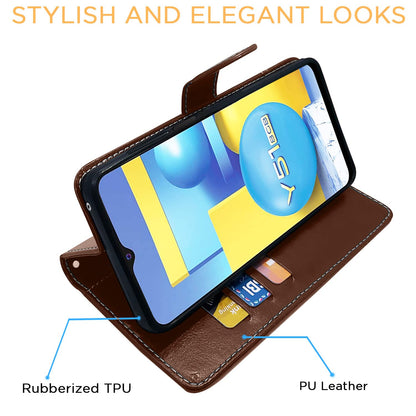Pikkme brown & coffee Magnetic mobile flip cover for Vivo Y51/Y31 – photo 5