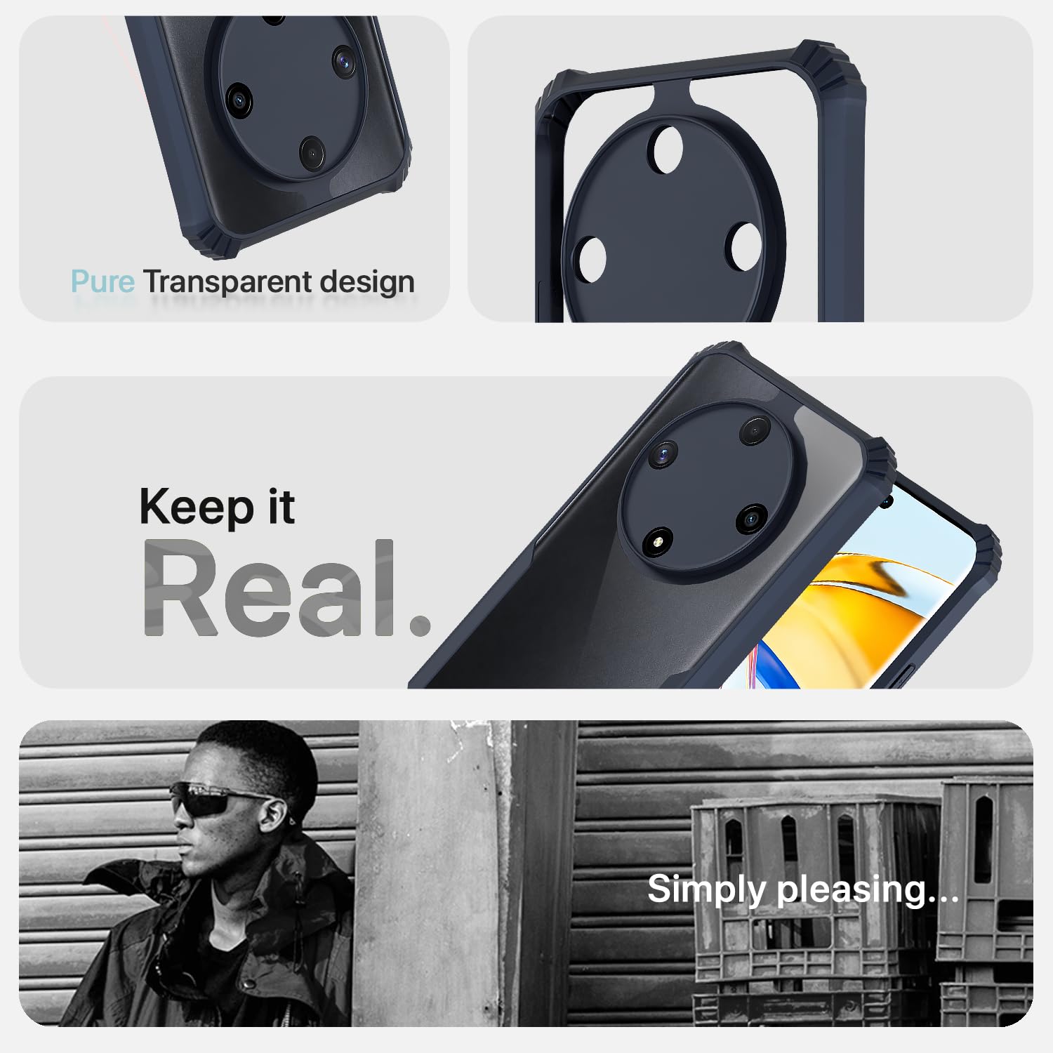 Pikkme blue Clear back cover for Honor X9b 5G Ultra – photo 4