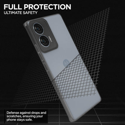 Pikkme Moto Edge 50 Fusion 5G Frosted Back Cover (Black)