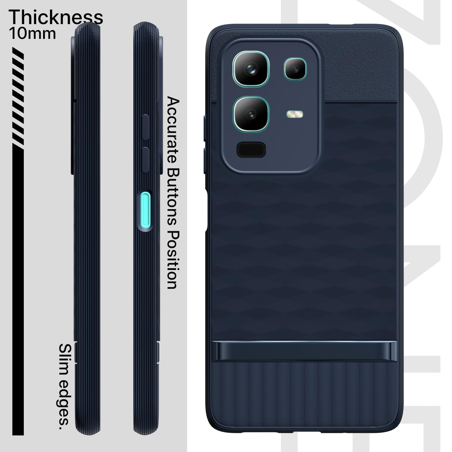 Pikkme Infinix Note 50x 5G Shockproof Soft Flexible Gencase Back cover (Blue)