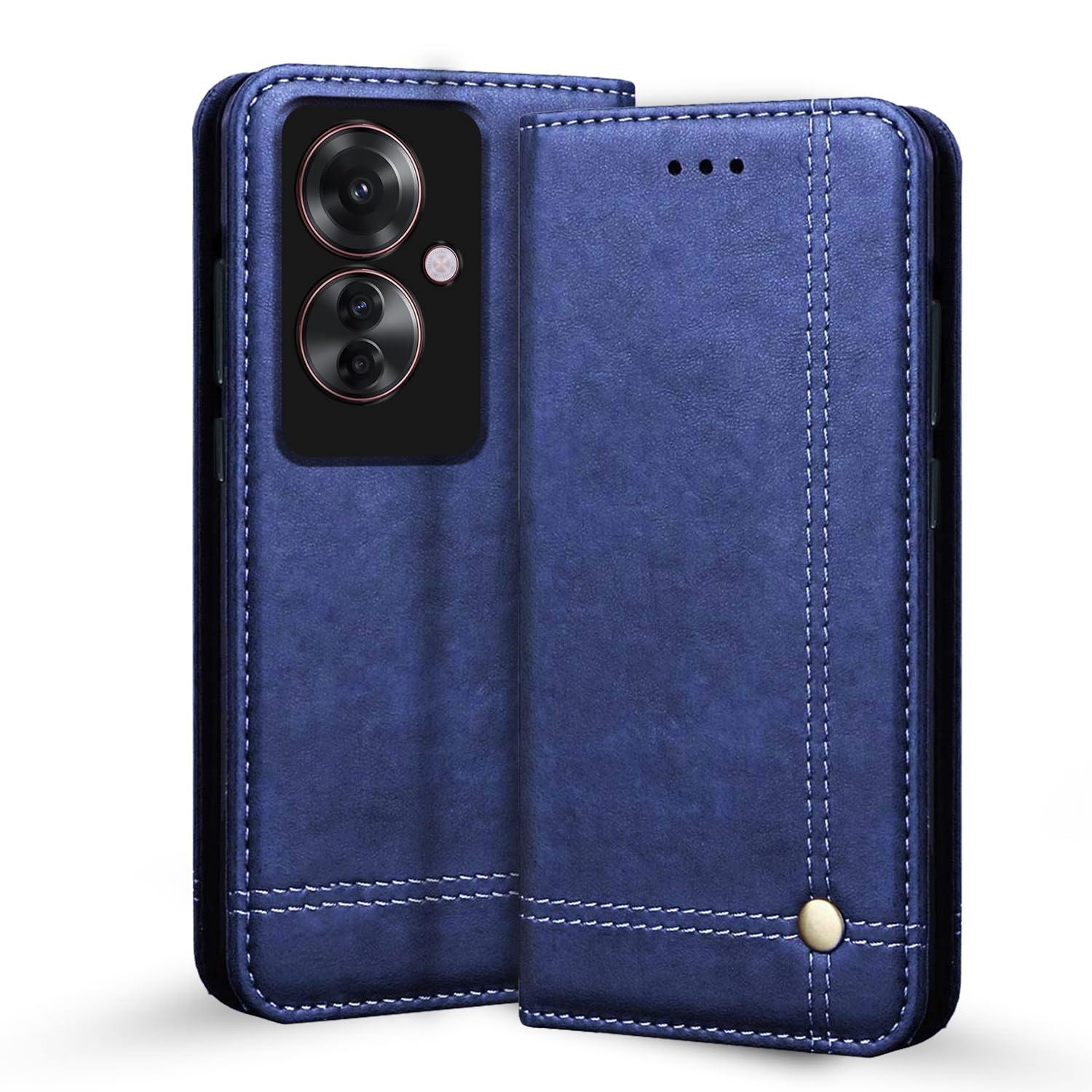 OPPO F25 Pro 5G Magnetic flip cover in blue by Pikkme