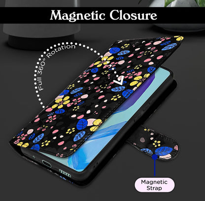 Samsung M55/M55s/F55 5G flip case in black flower by Pikkme – photo 6