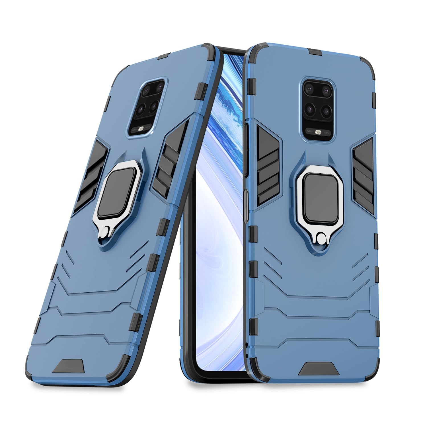  Redmi Note 10 Lite/Redmi Note 9 Pro/Note 9 Pro Max D5 Tough Armor Back Cover - Blue