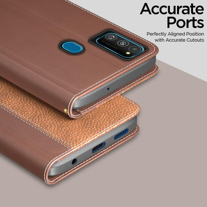 Samsung M30s/M21/M21 2021 Wallet flip case in tan by Pikkme – photo 2