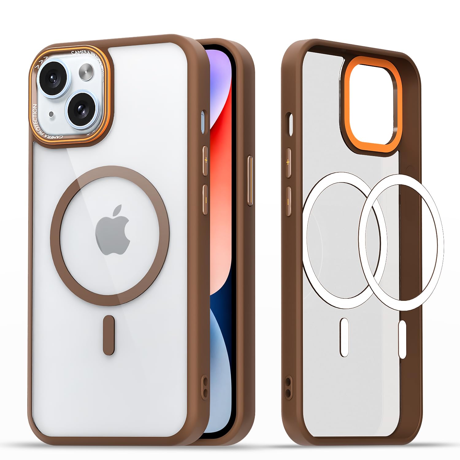 Pikkme iPhone 14 MagSafe brown mag-safe phone cover