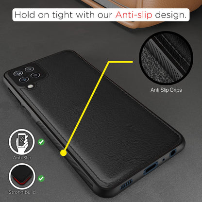 Samsung M32 Prime/M32 4G Leather mobile back cover in black by Pikkme – photo 2