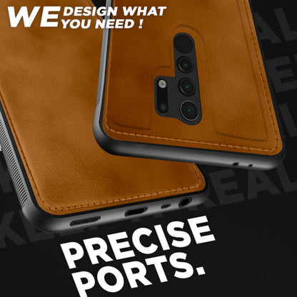 Pikkme Redmi 9 Prime/Poco M2 Leather brown mobile back cover – photo 4