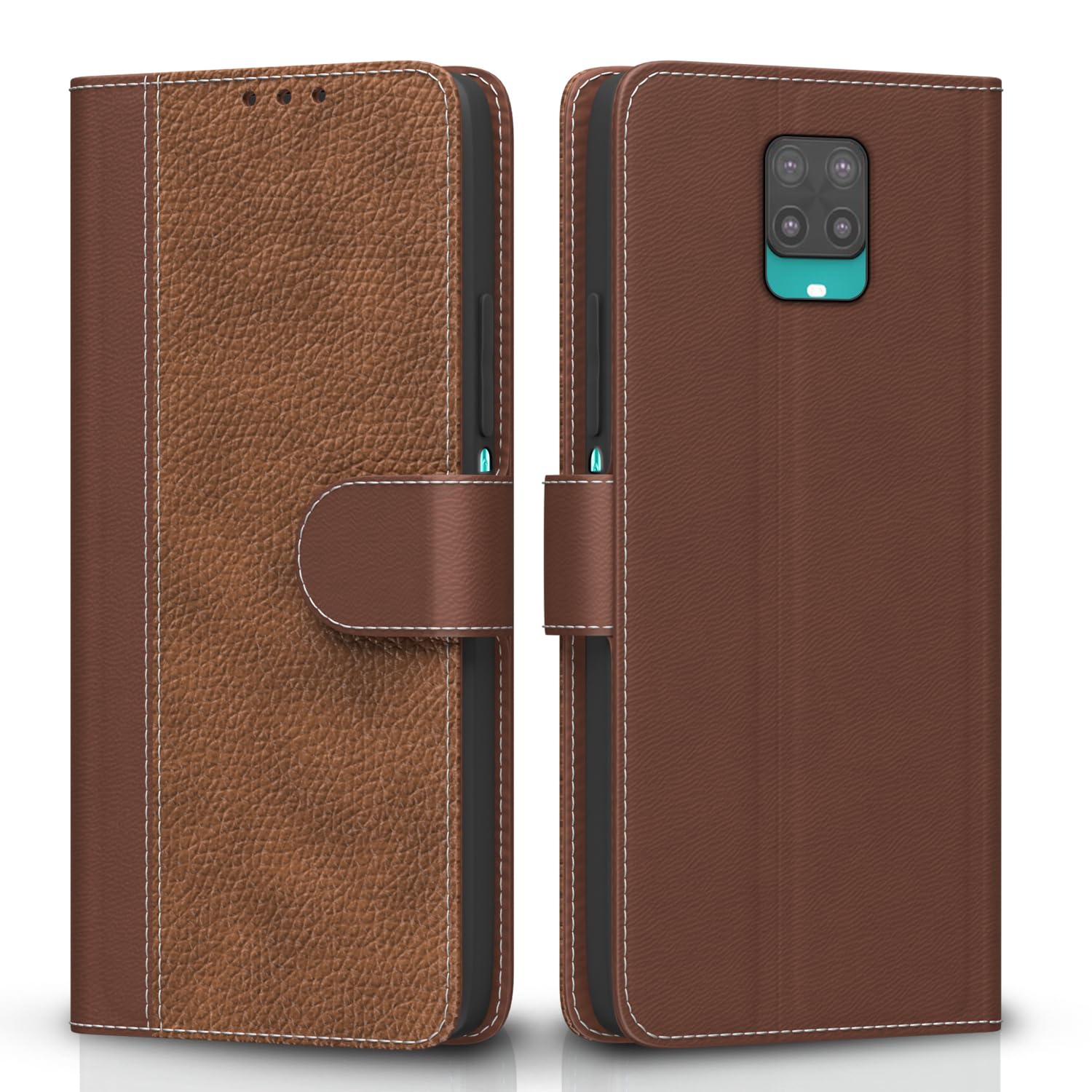Pikkme Redmi Note 9 Pro/Note 9 Pro Max/Poco M2 Pro/Note 10 Lite tan mobile flip cover