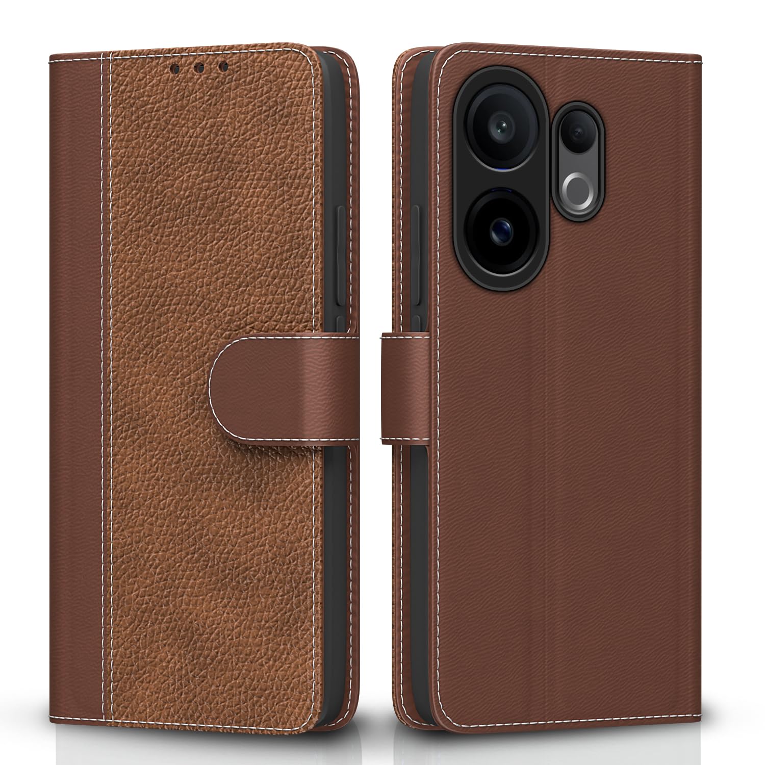 Pikkme tan Wallet wallet flip cover for Vivo X200 FE 5G