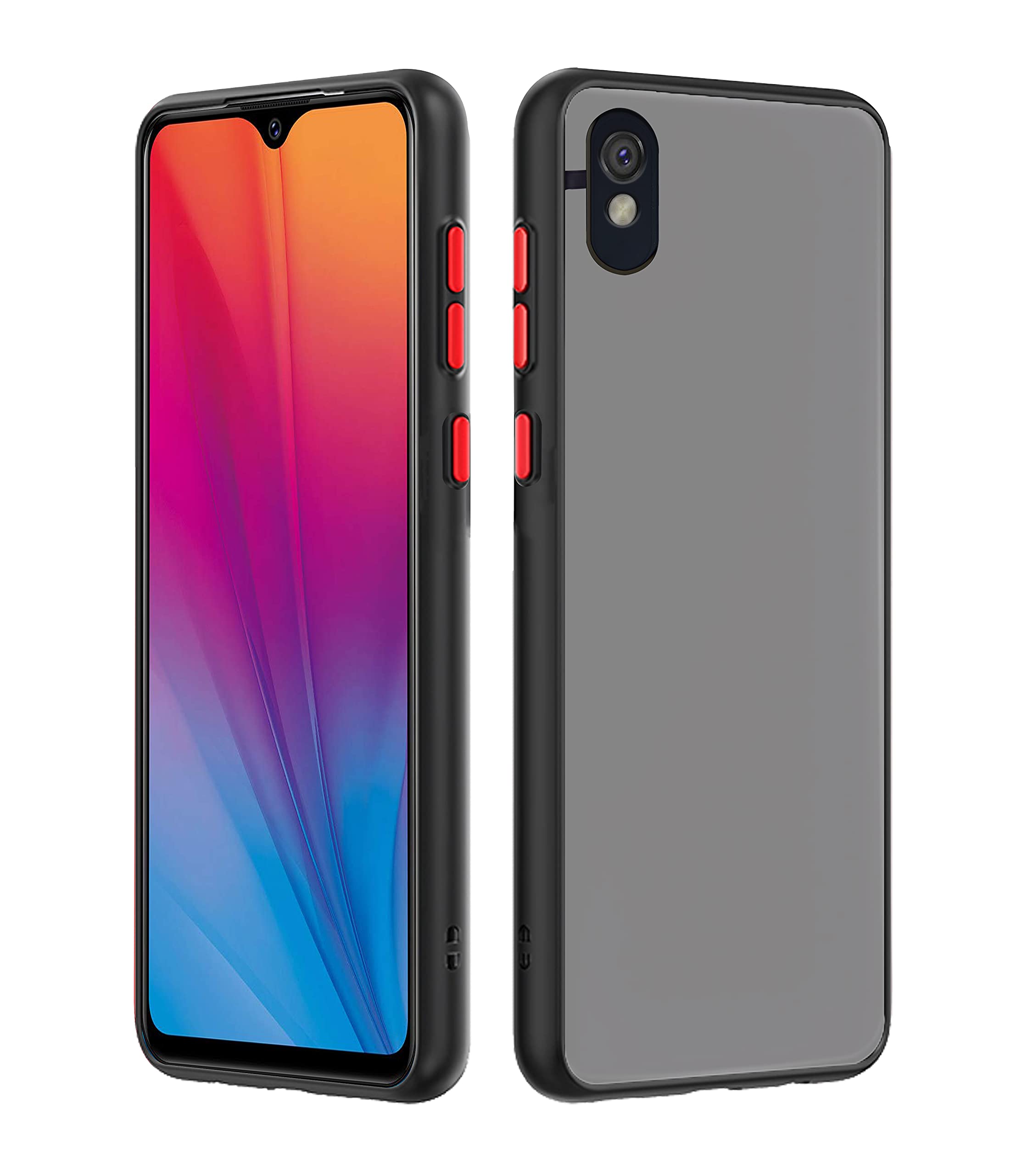 Pikkme black Matte mobile cover for Vivo Y91i