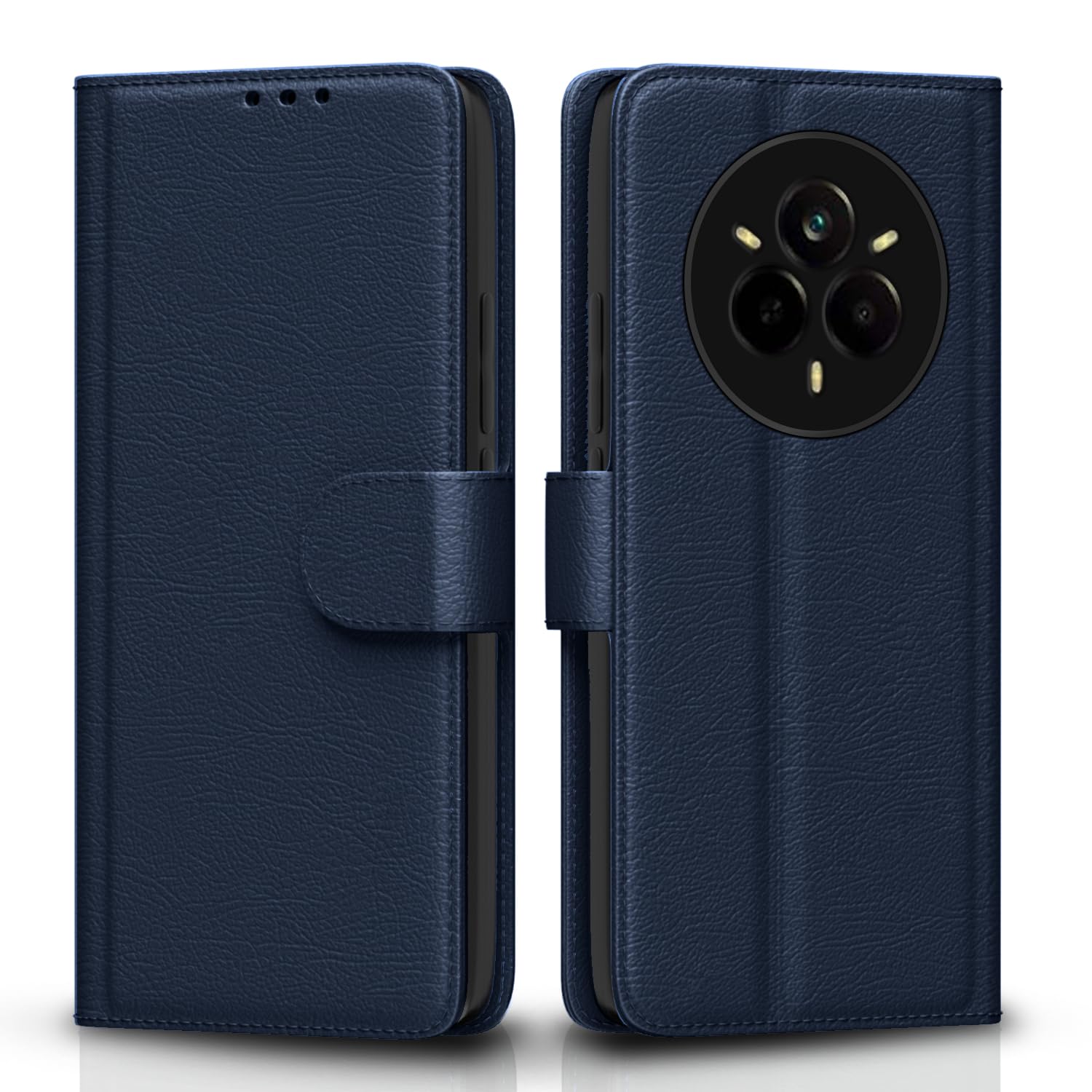 Pikkme blue Wallet wallet flip cover for Realme 14 Pro 5G