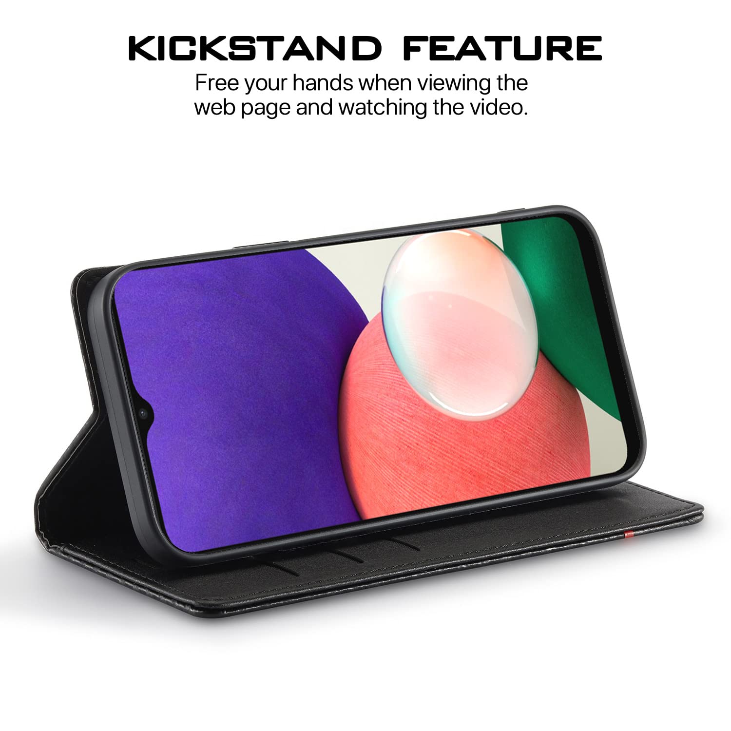 Pikkme black Wallet wallet flip cover for Samsung A22 5G – photo 5