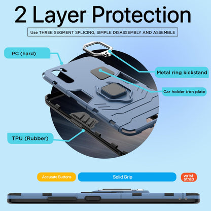 Oppo F15 D5 Tough Armor phone cover in blue by Pikkme – photo 2